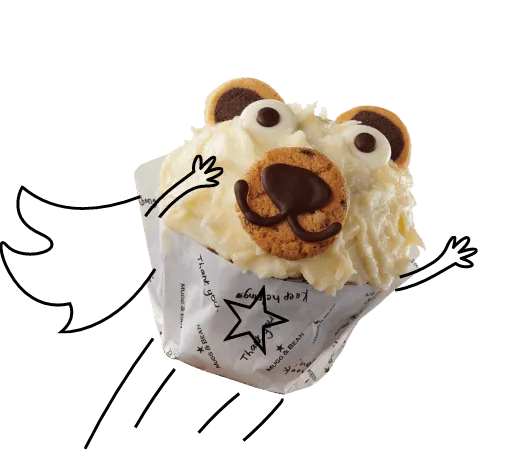 Flying giant muffin