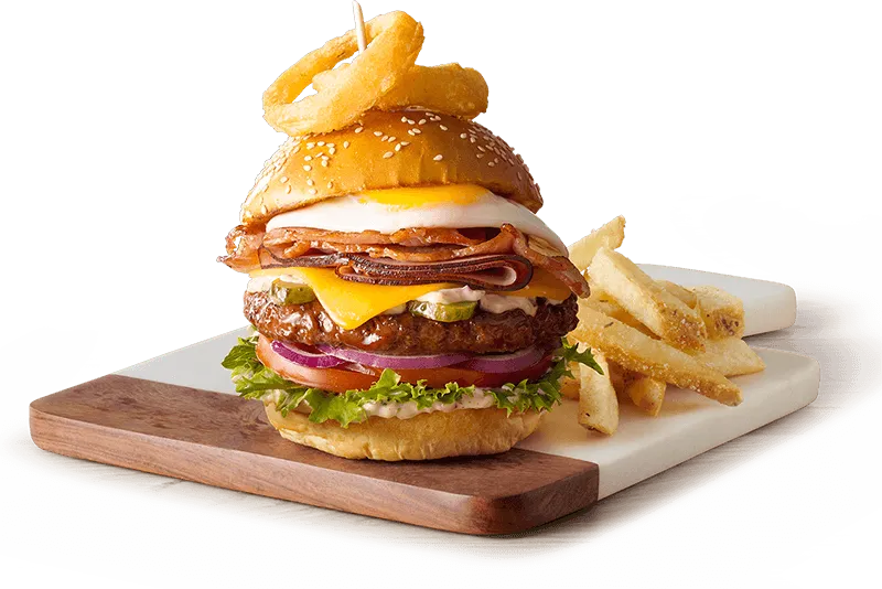 Big daddy burger with crispy fries Big daddy burger with crispy fries
