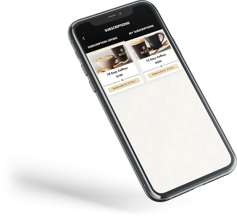Phone with app mockup