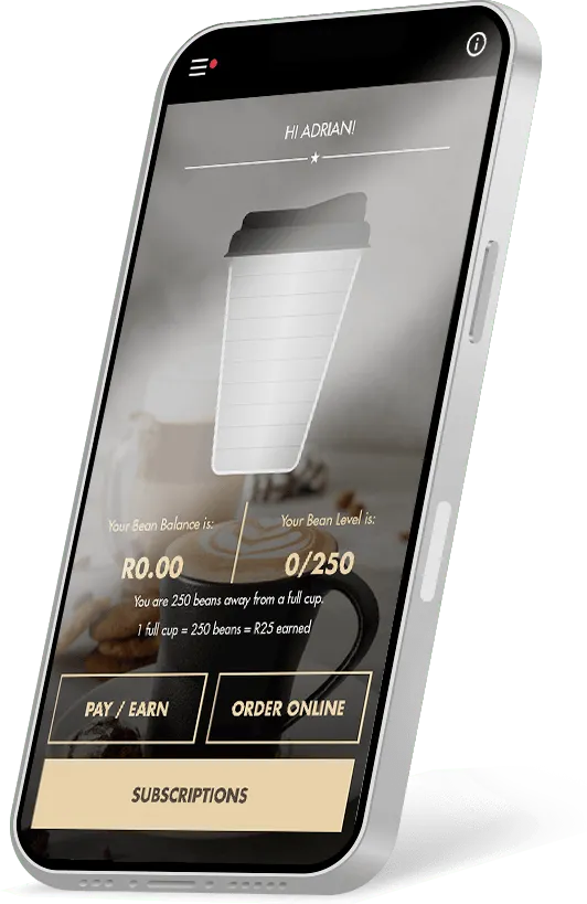 Phone with app on screen