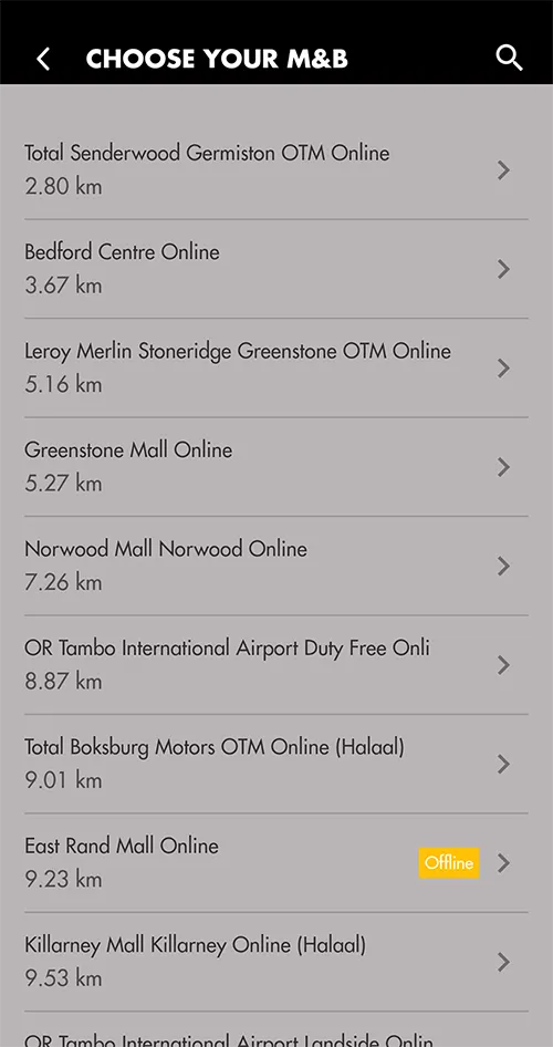 Screenshot of App - Store Locator