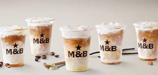 M&B iced coffee in takeaway cups