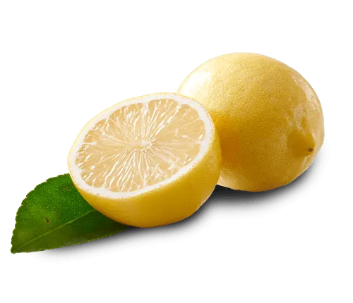 One and a half Lemons on a white background One and a half Lemons on a white background