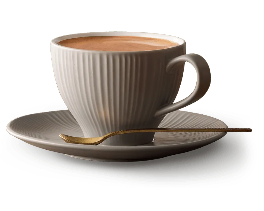 Americano in a cup sitting on a side plate Americano in a cup sitting on a side plate