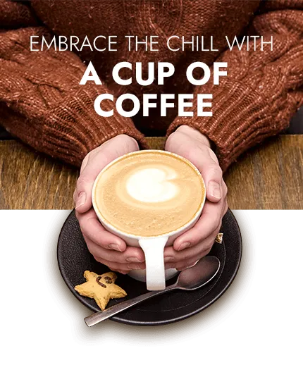 A steaming cup of Mugg & Bean takeout coffee, perfect for those chilly mornings.