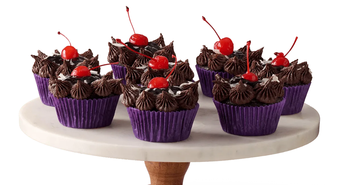 Group of Cherry Chocolate Cupcakes Group of Cherry Chocolate Cupcakes