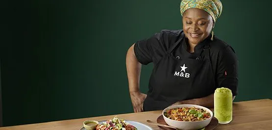 Vibrant vegetarian dishes made with wholesome ingredients, available at Mugg & Bean