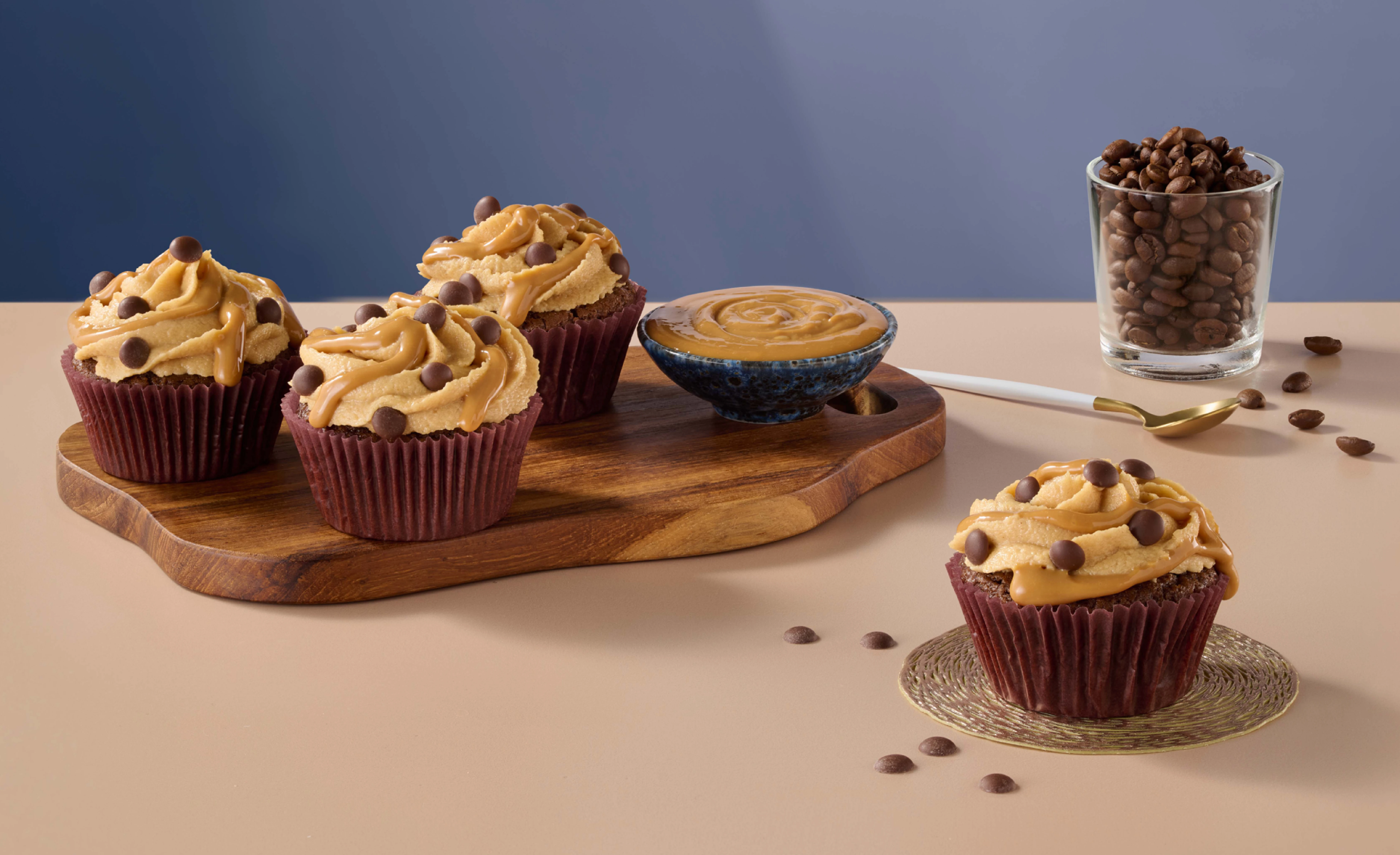 Coffee, Peanut Butter & Caramel Cupcake