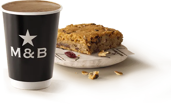 Coffee with giant muffin