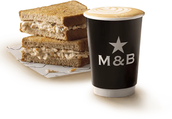 Coffee with toasted sandwich