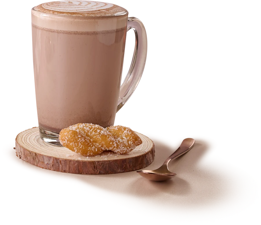 Masala Chai Latte with a koesister