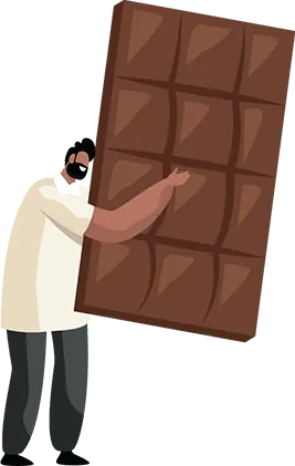 Man with Chocolate Man with Chocolate