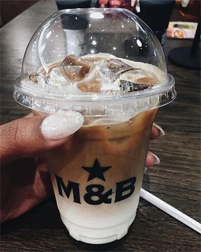 M&B iced over coffee