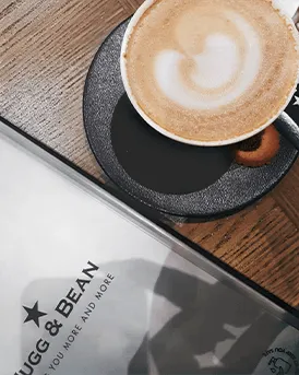 M&B Coffee with menu