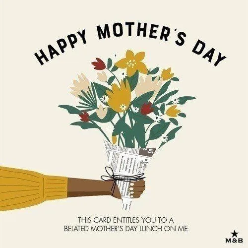 Happy Mothers Day card with flowers