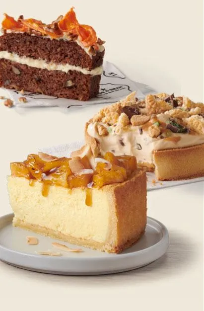 sliced cake and peppermint tart
