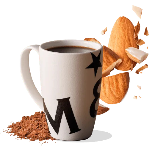 House Blend cofffe with almond nuts
