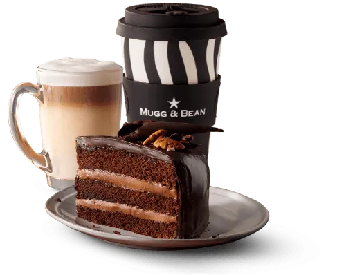 Chocolate Cake and drink