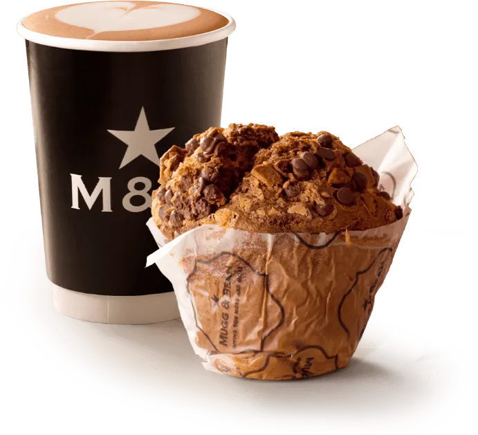 Giant Muffin with Hot Choc