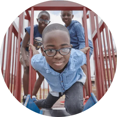 Chinedu on a Jungle gym