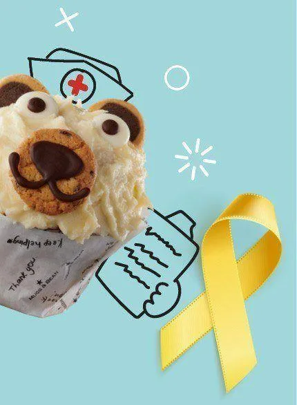 Giant muffin with ribbon