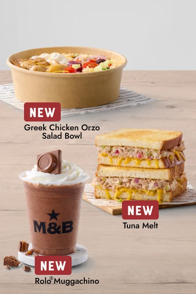 Range of Mugg & Bean hot drinks in takeaway cups