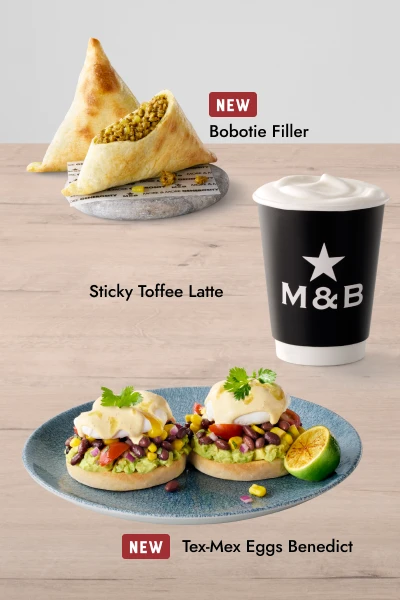 Range of Mugg & Bean hot drinks in takeaway cups