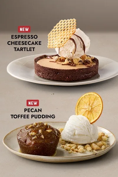 Freshly baked cakes, tarts and muffins