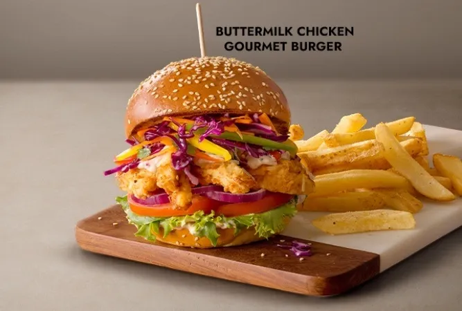Buttermilk chicken gourmet burger