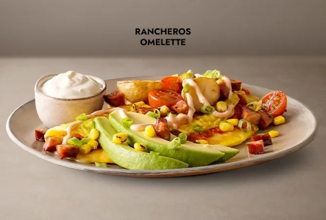 Rancheros Omellete on a plate