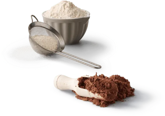 Flour and Cocoa Powder