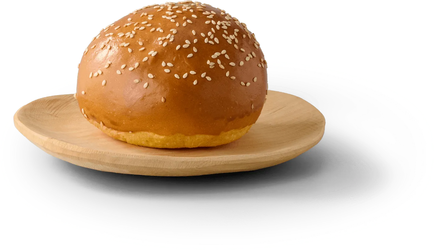 Brioche bun with sesame seeds