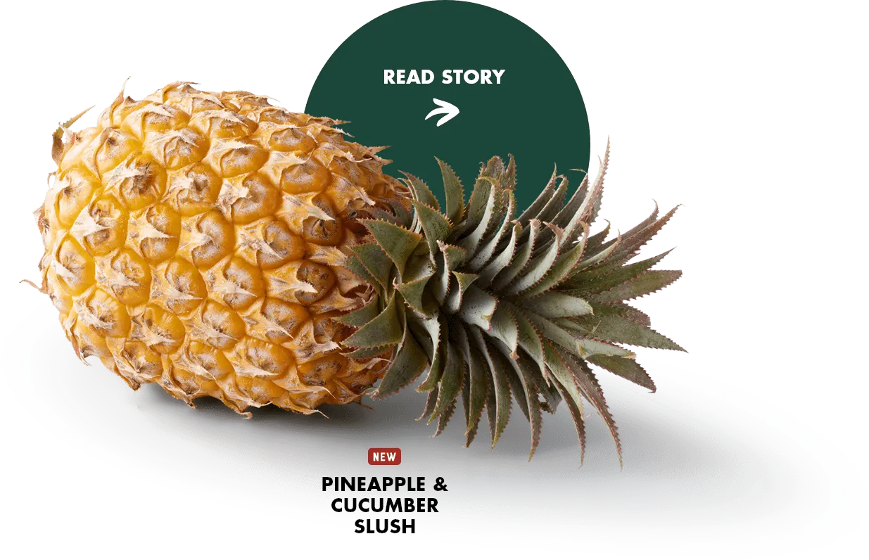 Pineapple and cucumber slush