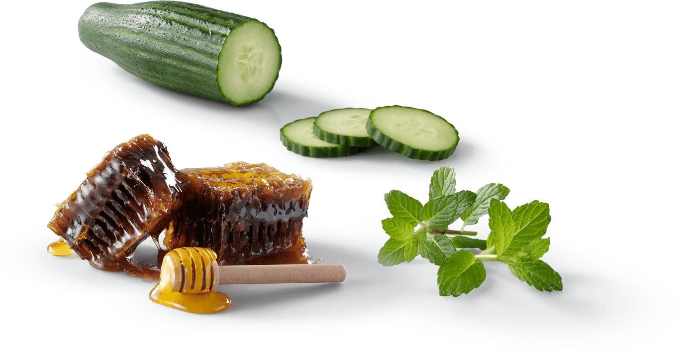 Honey and cumcumber ingredients