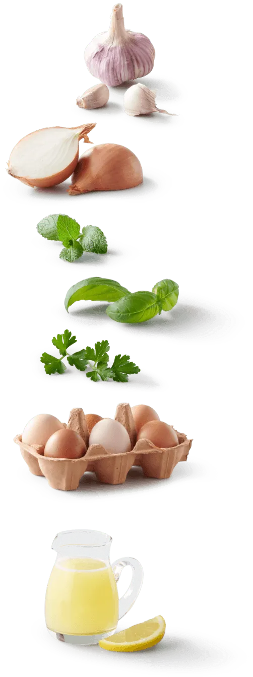 Group of ingredients for sweet potato breakfast
