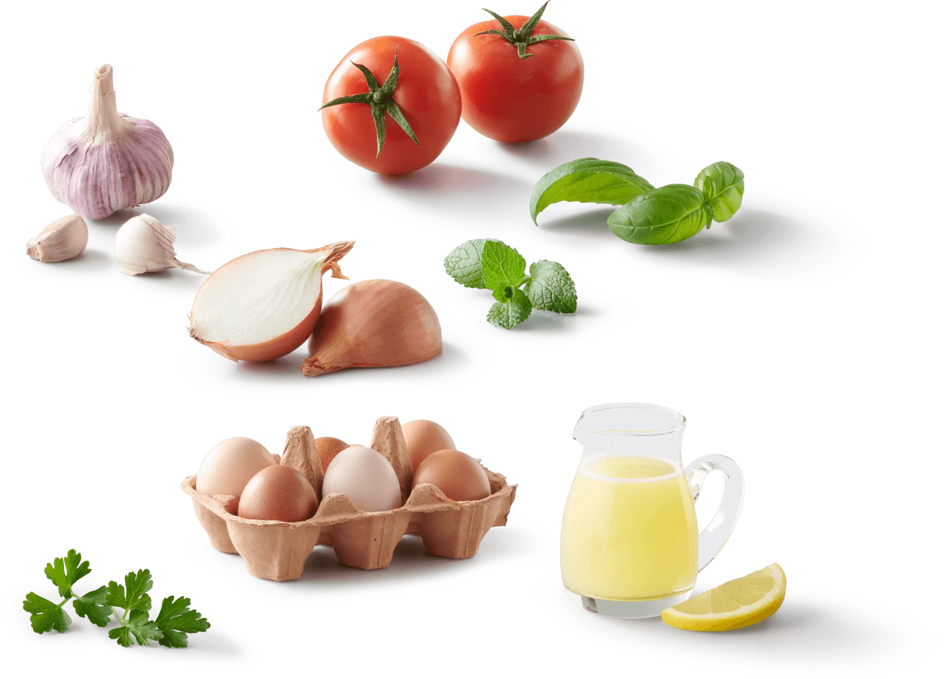 Group of ingredients for sweet potato breakfast