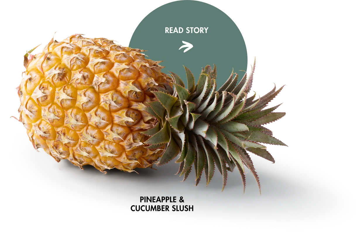 Pineapple and cucumber slush