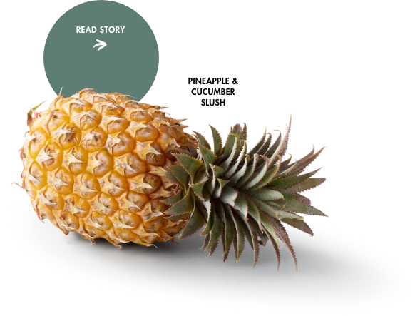 Pineapple and cucumber slush