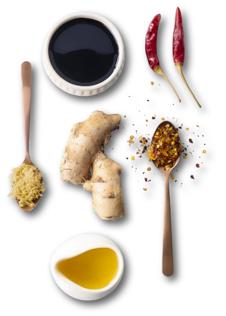 Ginger,Soy, Spices