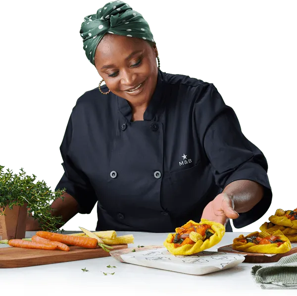 Chef Mokgadi preparing a dish